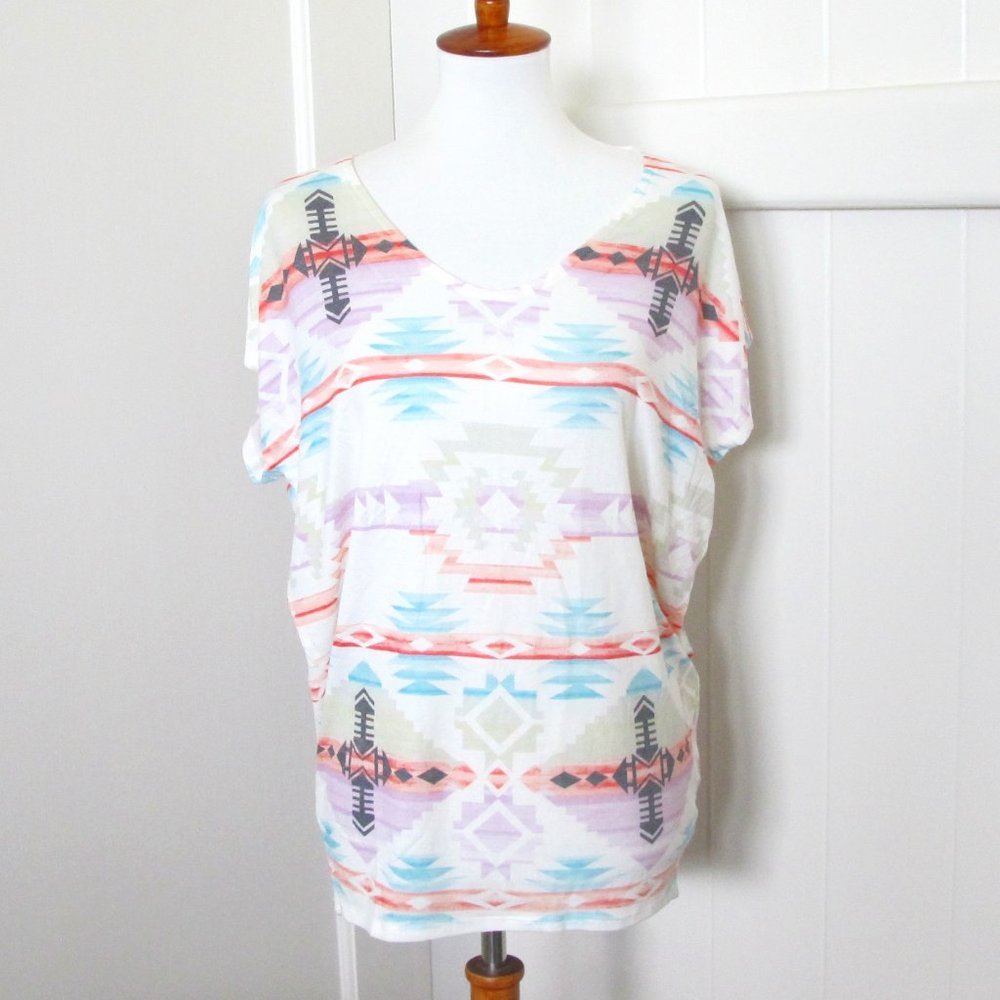ENTI | Aztec Colorful Oversized Batwing Top